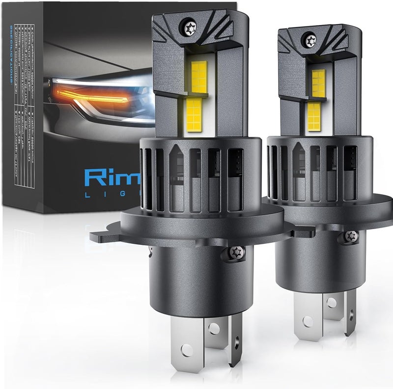 rimthin H4 Bulbs, Fog Lights Cool White Light Bulbs, 1:1 Mini Size (Pack of 2) - Image 1